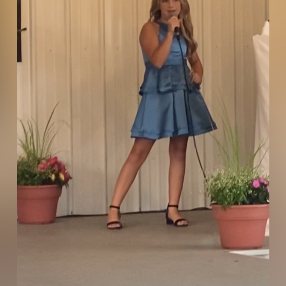 Blue Pageant Interview Dress